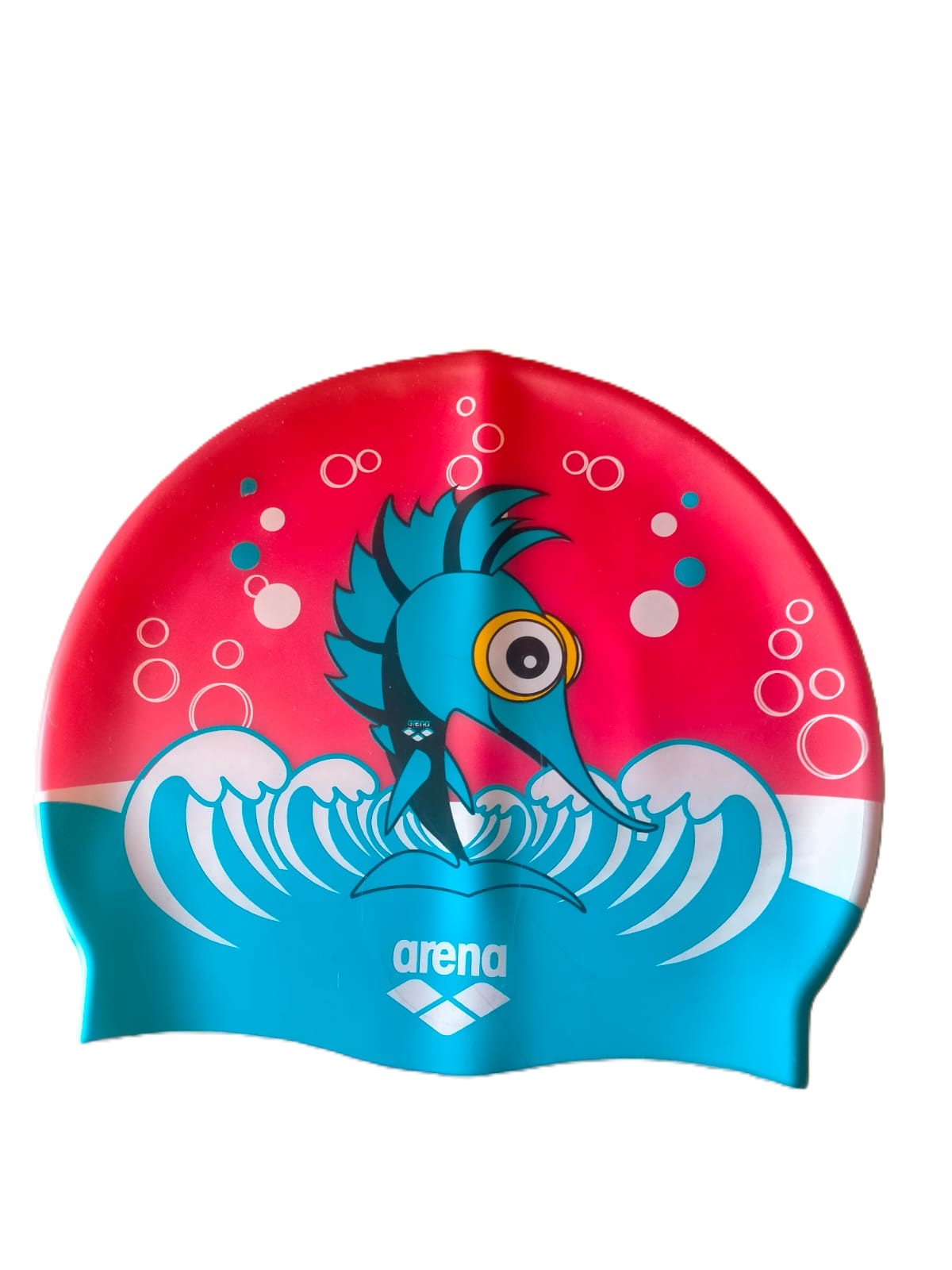 Arena, cuffia Junior in silicone decorata