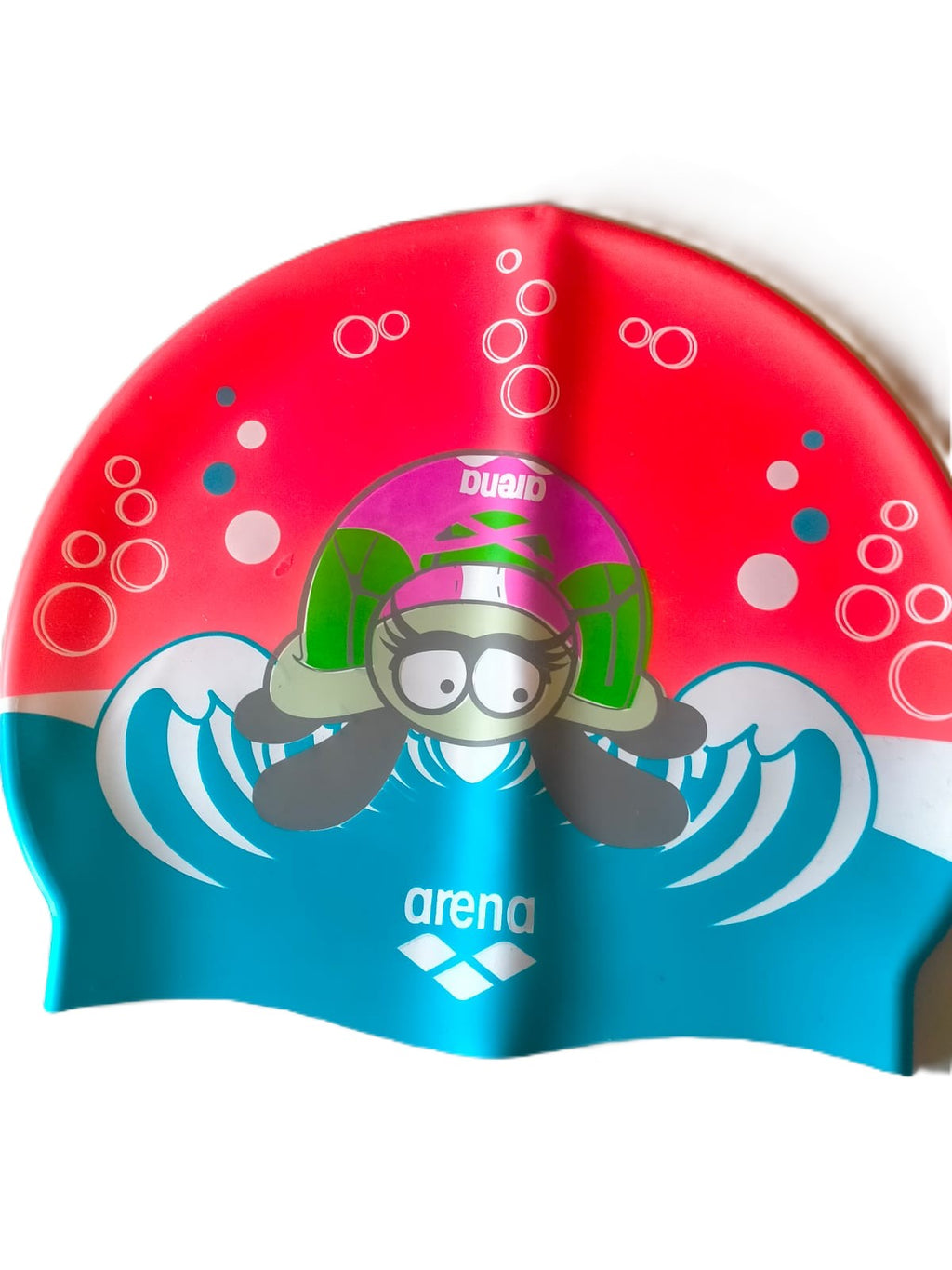 Arena, cuffia junior in silicone decorata