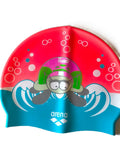 Arena, cuffia junior in silicone decorata