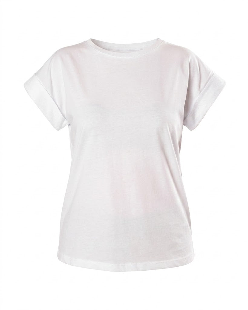 Hangar 93, t-shirt  donna con risvolti alle maniche