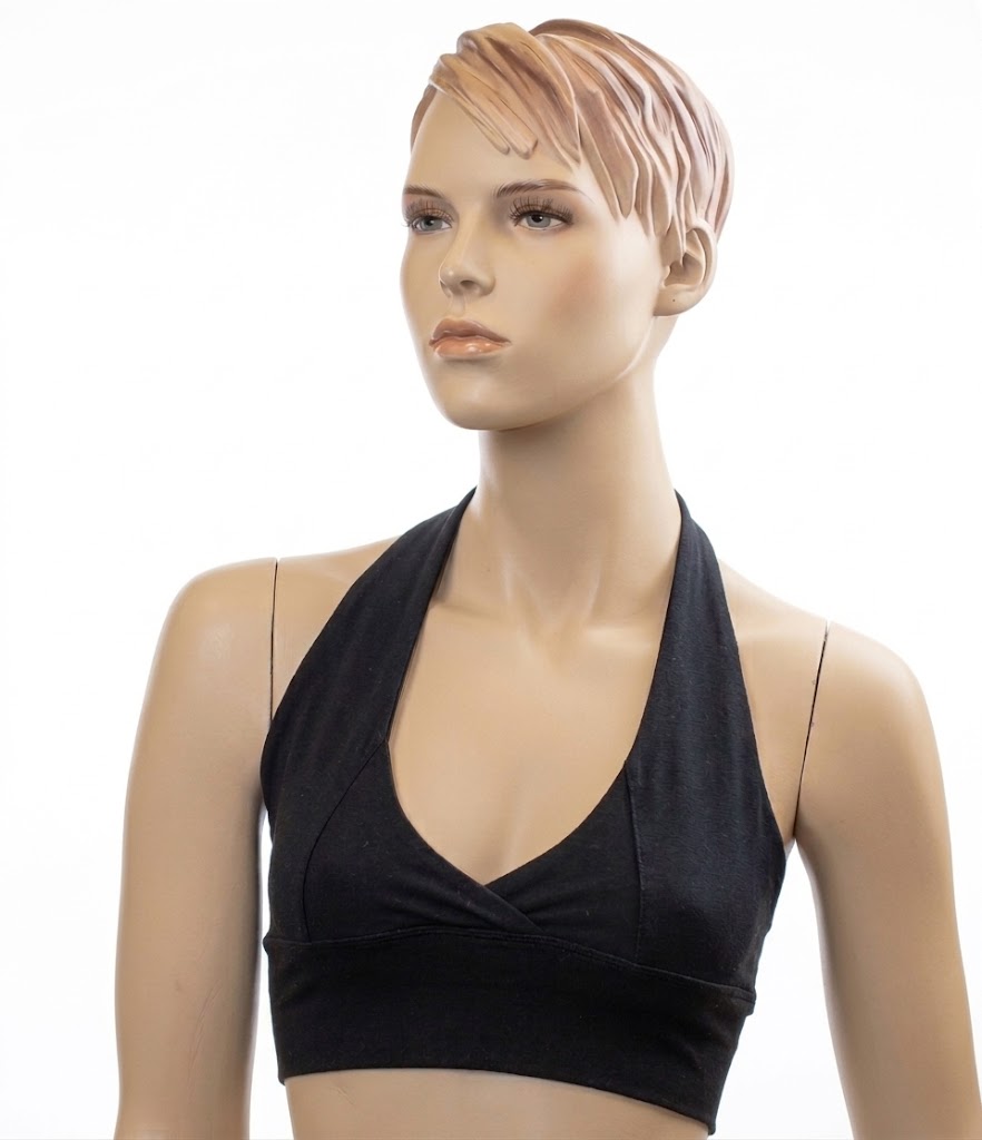 ANNILUCE, Top corto in tessuto tecnico supplex