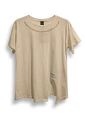 Hangar 93, T-shirt  donna mezze maniche con spacco anteriore